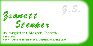 zsanett stemper business card